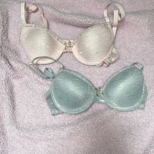 2 unused 30A girls Bras. Pink and Grey
